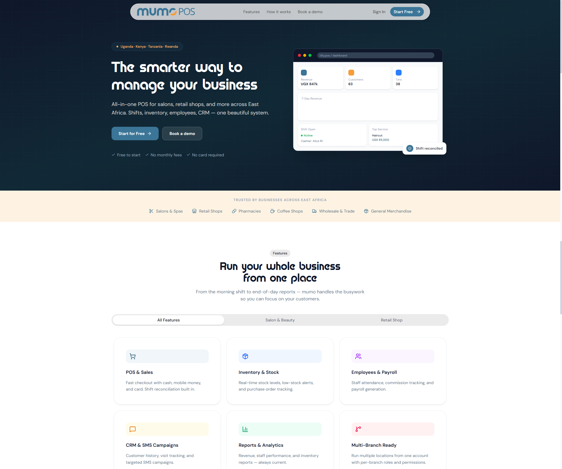 Mumo POS Dashboard